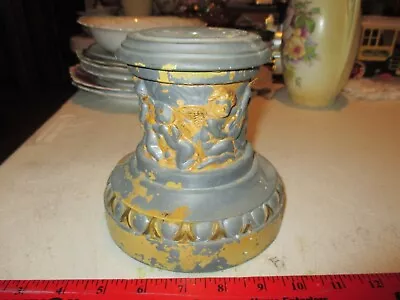 Vintage Pot Cast Metal Cherub Angel Boy Table Lamp Base Part  • $25