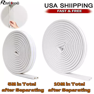 Self-Adhesive Door Window Weather Stripping Insulation Seal Strip White US • $14.49