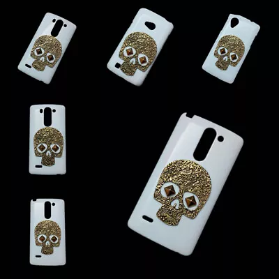 $6.96 • Buy For LG G2 G3 G4 G5 G6 Q6 V10 V20 V30 V35 K7 K10 L9 3D Skull Rivet Back Hard Case