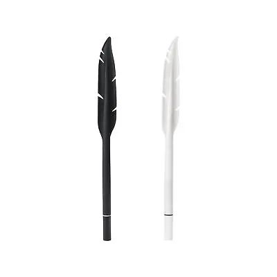 £5.49 • Buy Kikkerland Feather Gel Pen Black OR White Quill School Novelty Stationery Gift
