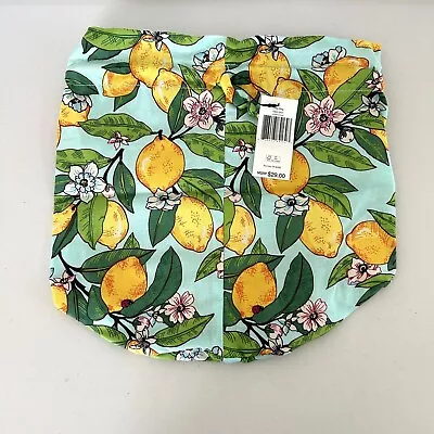 Vera Bradley Ditty Bag Lemon Grove Yellow Green Cotton Travel NWT • $19.95