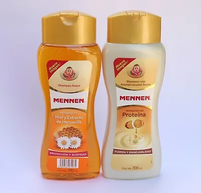 2 Pk Mennen Shampoo Conditioner Manzanilla Proteina 700 Ml 23.7 Oz Made In Mexic • $22