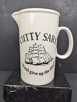 Vntg White Cutty Sark Dont Give Up The Ship 6 Inch Pub Jug Water Jug • $12