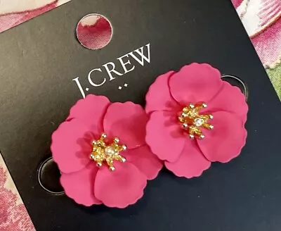 J.Crew Factory FLORAL STUD EARRINGS! Sold Out! Neon Primrose￼ • $26