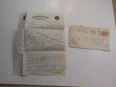 WWII Letter 1945 158th Infantry Bushmasters Letterhead Legaspi Luzon WW2 VTG War • $5.50