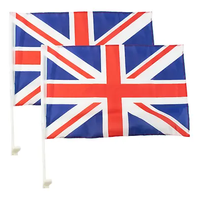 £6.98 • Buy TRIXES Coronation King Charles III Union Jack Car Flags NEW 2PC Flag With Hooks