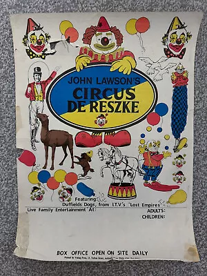 Vintage Early John Lawson's Circus De Reszke 1980s Poster • £25