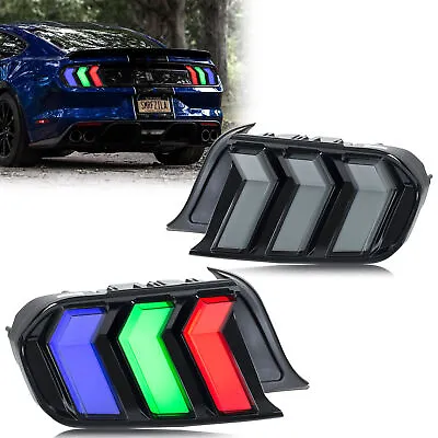 RGB LED Tail Lights For Ford Mustang 2015-2023 Animation Sequential Rear Lamps • $675