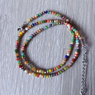 $6.50 • Buy NEW Boho Colourful Necklace Choker 39cm AUS Seller 304 Stainless Steel Clasp