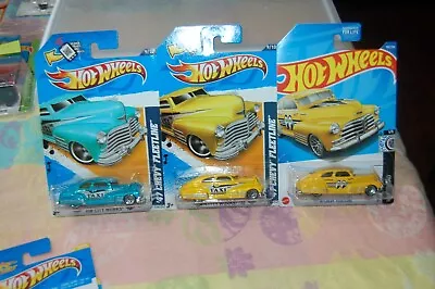 Hot Wheels Lot OF 3 '47 Chevy Fleetlines 2 Taxi's 1 Mooneyes • $8