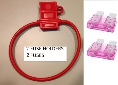 (2) 16 GAUGE ATC FUSE HOLDER With Cover + (2) 3 AMP FUSES IN-LINE 16 AWG COPPER • $6.45