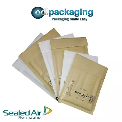 Mail Lite Padded Post Bags / Envelopes - All Sizes White & Gold - Genuine Brand  • £0.99