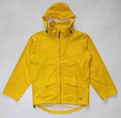 Men's Helly Hansen Voss Jacket Waterproof Windproof Adjustable Light Yellow (S) • $25