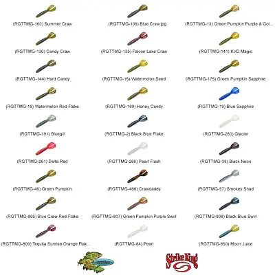 Strike King Rage Twin Tail Menace Grub RGTTMG Jig Trailer Any 27 Color Baits • $10.99