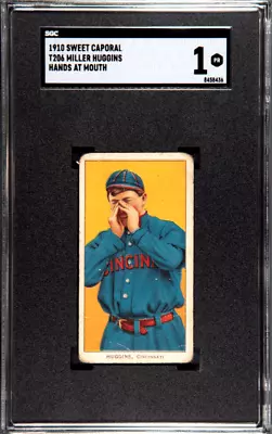 1910 T206 Miller Huggins Hands At Mouth Sweet Caporal 350 SGC 1 • $160.99