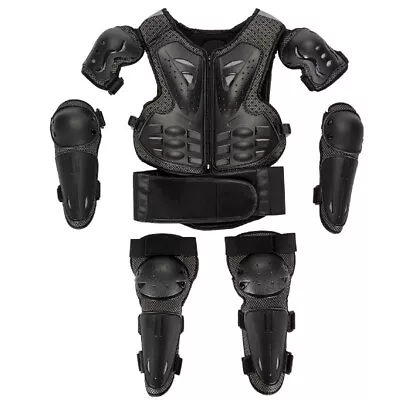 Kids Motorcycle Full Body Armor Protective Riding Gear Vest Dirt Bike Black • $92.49