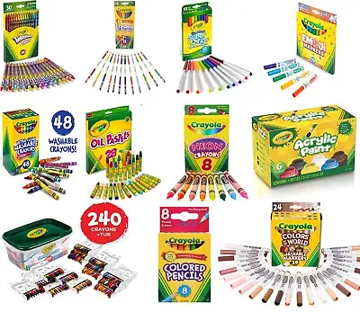 Crayola Colored Pencils & Markers Drawing Arts & Crafts School Home Stationery • £4.75