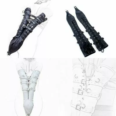 $28.99 • Buy Lockable Arm Binder Body Harness Sleeves Arm Restraints Gloves Straight Jackets