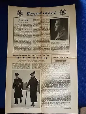 £2 • Buy King Tells His Story Promo Newsletter For Release Of Memoirs Of Duke Of Windsor