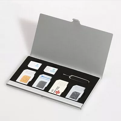  SIM Storage Holder Case With 7 Slots For SIM And Micro SIM Pin Holder Travel • $6.39