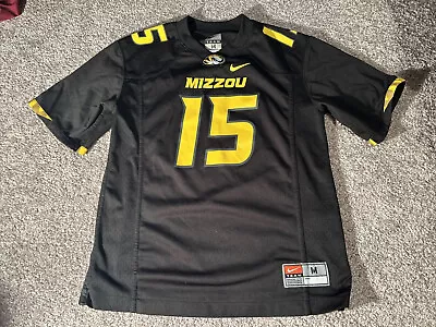 Vintage Team Nike Missouri Tigers Football Jersey Black #15 Mizzou Youth Medium • $19.98