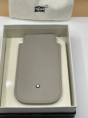 Montblanc Leather Sartorial Smartphone Holder Or Card Case New In Box Grey • $105