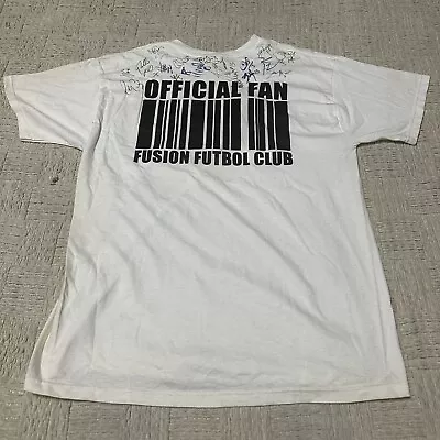 Vintage 2001 Miami Fusion FC Soccer T-Shirt TEAM AUTOGRAPHED MLS Fan Club NOS • $59.99