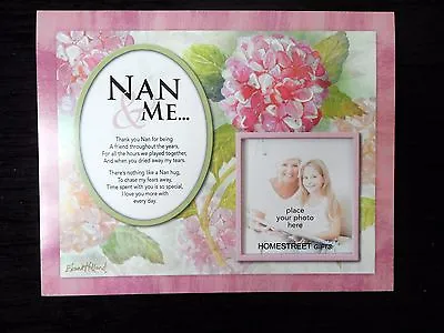 Nan & Me Flower Family Sentimental Photo Mount Gift With Thank You Poem Verse  • £5.95