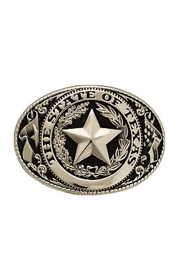 Western Rodeo TEXAS Cowboy Lone Star Belt Buckle Black Color Hebillas Vaqueras • $12.95