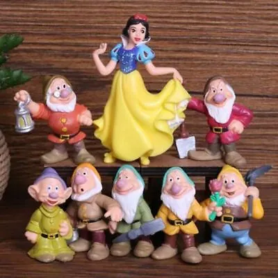 £8.93 • Buy Set Of 8 Princess Snow White & Seven Dwarfs Toy Action Figures Kids Gift Toys