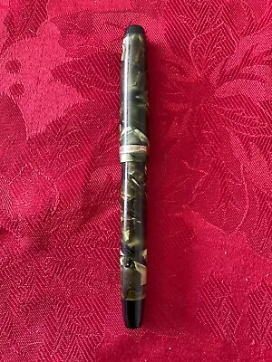 Parker Challenger Green Marble Fountain Pen For Parts Or Repair • $20