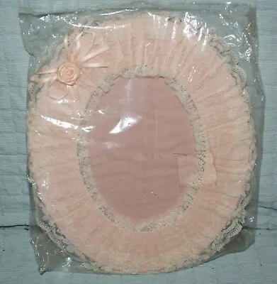 Vintage Russ Pink Lace Ribbon Rose Oval  Photo Frame NEW Fast Shipping • $10.95