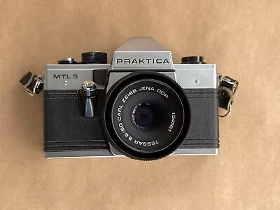 £19.95 • Buy Praktica MTL5 Vintage 35mm Film SLR Camera & Car Zeiss Lens Boxed & Instructions