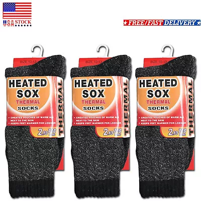 3 Pairs Men's Thermal Socks Heated Sox Insulated Winter Value Pack US SELLER • $9.89