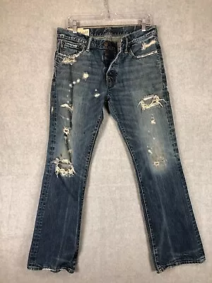 Abercrombie & Fitch Jeans Mens 31x30 (32x32) Blue Baxter Low Rise Slim Boot Cut • $24.99