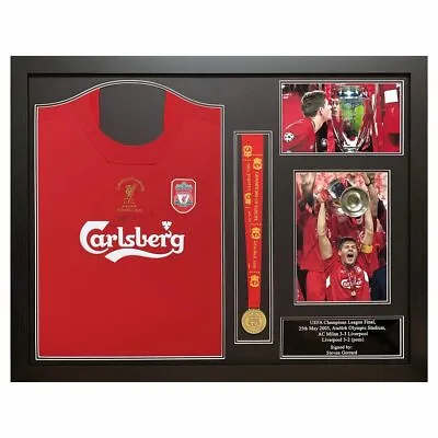 £376.97 • Buy Steven Gerrard Signed Framed Liverpool Champions Football Final Shirt With Medal