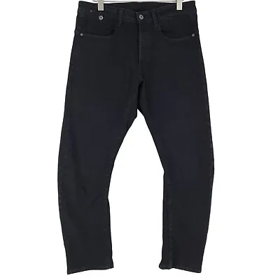 G-Star Men Jeans Type C 3D Straight Tapered  Black Stretch Size W33 L32 • £22.39