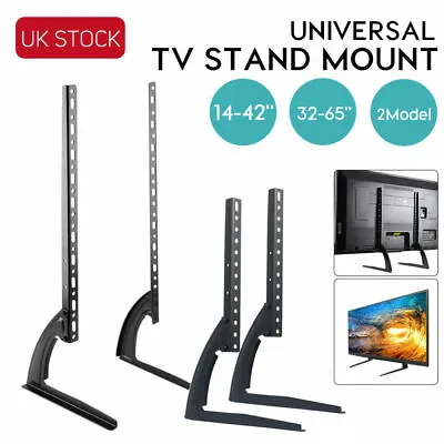 Universal Top TV Table Stand Leg Mount LED LCD Flat TV Screen 14-65  Bracket UK • £12.99
