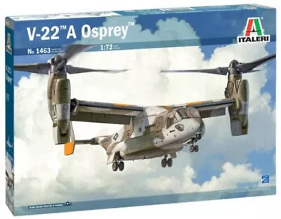 Italeri V-22A Osprey 1:72 Scale Helicopter Model Kit 1463 • $39.99