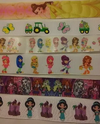 Mixed Lot Of Cloth Ribbon Craft Scrap Monster High Strawberry Shortcake Jasmin • $4