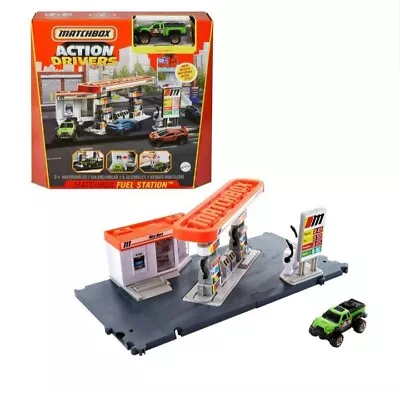 Sealed - Matchbox Action Drivers Playset Fuel Petrol Garage Station + 1 Vehicle  • £17.99