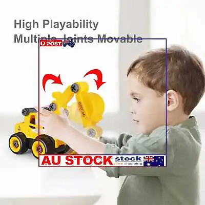 $10.69 • Buy Engineering Vehicle Toy DIY Construction Excavator Tractor For Kids Boy (28pcs)
