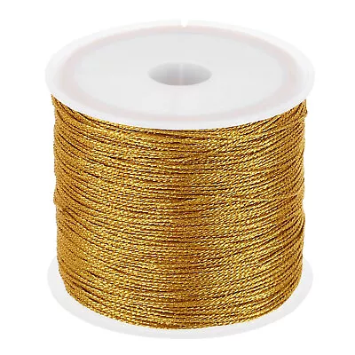 55m/60yards Metallic Cord 1 Roll 0.4mm Dia Ornament String Thread Gold • $6.31