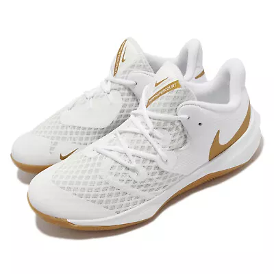 Nike Zoom Hyperspeed Court SE White Metallic Gold Men Volleyball DJ4476-170 • $113.01