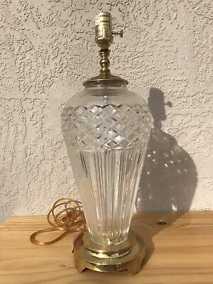 Waterford Crystal Lamp - Fine Hand-Blown & Cut Chevron Irish Crystal RARE • $325