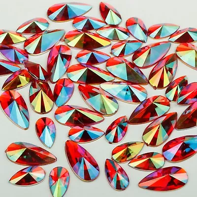 £3 • Buy Large Iridescent Rhinestone Gems Jewels Beads Jewellery Making Art