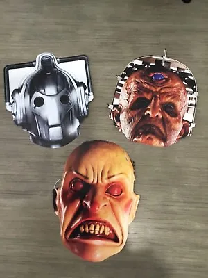 £44.99 • Buy 3 Bbc Dr Doctor Who Cyberman Davros Smilers Card Stock Costume Mask Adult Or Kid