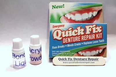 Quick Fix Denture Repair Kit Emergency Broken Partial Tooth Repair Kit • $14.59