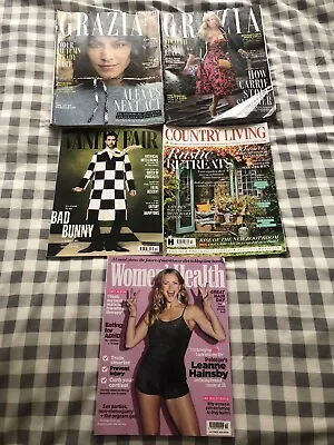 Magazine Bundle. Vanity Fair Women’s Health Country Living And Grazia. 2022/23 • £3.99