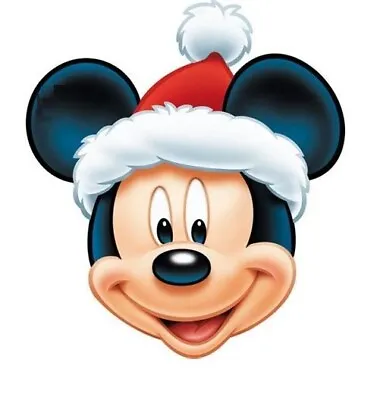 Christmas Mickey Mouse Face Edible Cake Topper Decoration • $12.99